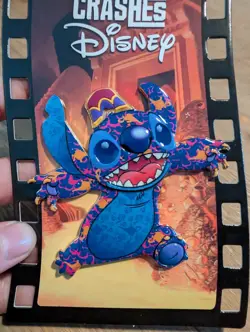 Stitch Crashes Aladdin Rare Disney Jumbo Pin June 6 of 12 Monthly Collection - Image 3