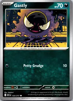 Gastly (Cosmos Holo) 123/217 Holo Miscellaneous Cards & Products Pokemon NM - Image 1