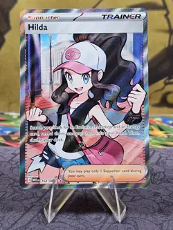Pokemon TCG Hilda 164/086 White Flare Ultra Rare Holo Trainer Card NM - Image 1