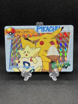 Togepi & Pikachu 126 Holo Carddass Anime Collection 1998 Pokemon Card Japanese - Image 1