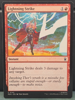 Lightning Strike 142 Marvel Super Heroes Card Game Common MTG TCG Magic NM - Image 1