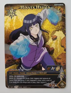 4 naruto cards. Sakura Haruno, Zabuza Momochi, 4th Raikage, Hinata Hyuga Cards. - Image 4