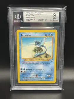 2002 ARTICUNO Pokemon Card #48 WOTC Black Star Promo BGS 9 - Image 1