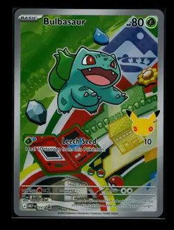 Pokemon TCG Bulbasaur Promo Full Art Holo Card 037 Me: Mega Evolution English NM - Image 1
