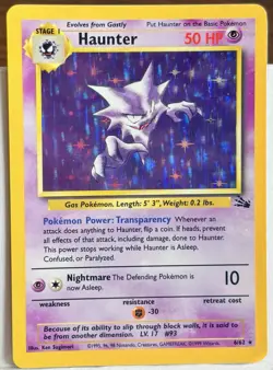 Haunter 6/62 Fossil Holo 1999 50HP Pokemon Card NM - Image 1