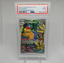 Pokemon TCG Archeops White Flare Illustration Rare Card 132/086 PSA 9 - Image 1