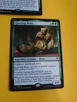 Questing Beast & Once aUpon a Time. ELD Beast & Instant MTG 2 rare Card. - Image 2