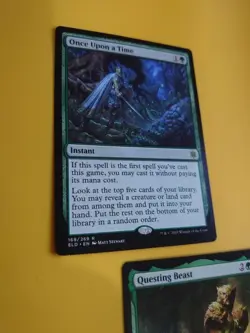 Questing Beast & Once aUpon a Time. ELD Beast & Instant MTG 2 rare Card. - Image 5