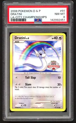 Pokemon Cards - PSA 8 Dratini 91/146 - LA City Championships - NM-MT - PSA8 - Image 1