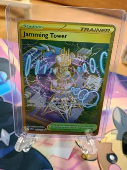 Jamming Tower Gold Pokemon Card Destined Rivals Set Hyper Rare 243/182 Mint - Image 1