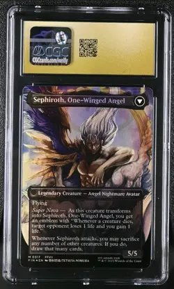 Sephiroth, Fabled Soldier 0317 Foil Card, Final Fantasy MTG CGC PRISTINE 10 - Image 2
