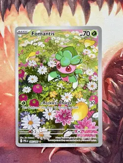 Fomantis 085/084 Illustration Rare Pokemon Card Pitch Black English NM NEW 💐 - Image 1