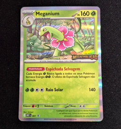 Pokemon Mega Evolution Prerelease Staff Promo all 4 stamped cards - Portuguese - Image 3