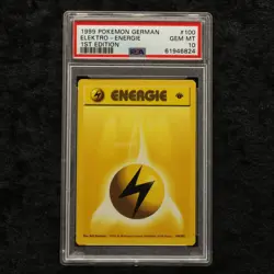 Pokemon PSA 10 Base Set Elektro-Energie 1st Edition German Karten Card Sammlung - Image 1