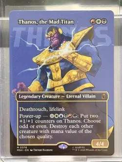 Thanos, the Mad Titan 0376 (Borderless) Mythic MTG Marvel Super Heroes - Image 1