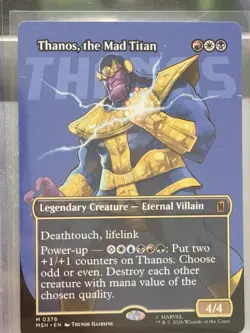 Thanos, the Mad Titan 0376 (Borderless) Mythic MTG Marvel Super Heroes - Image 3