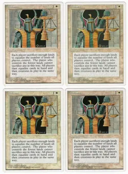Balance x4 4x 1995 MTG Core Set 4th Edition PLAYSET White Rare Sorcery LP AZ2 - Image 1