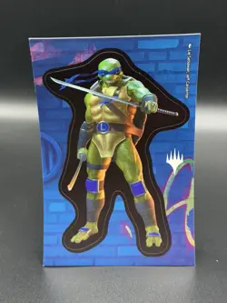 MTG: Teenage Mutant Ninja Turtles LEONARDO Tin Sticker - Image 1