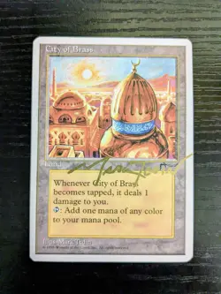 MTG CHRONICLES City of Brass SIGNED IN GOLD BY MARK TEDIN - Image 1