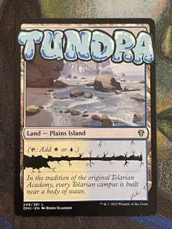 Tundra Hand-Painted Alter - MTG Graffiti Blue White Dual Land Art - Image 2