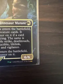 Indominus Rex, Alpha (Borderless) #14 (Foil) (NM) Jurassic World REX Magic MTG - Image 3