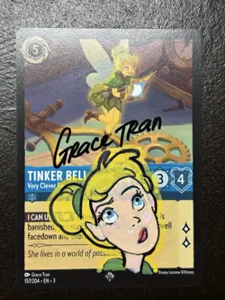 Disney Lorcana Signed & Sketch Card - Grace Tran - Image 1