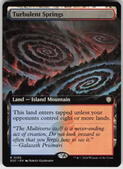 MTG Turbulent Springs Extended Art NM Commander: Secrets of Strixhaven Magic 105 - Image 1