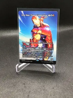 Iron Man, Titan of Innovation (Borderless) Mythic Marvel Super Heroes #91 NP MTG - Image 1