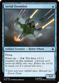 MTG magic 1x Aerial Doombot FOIL (M/NM) Marvel Super Heroes - Image 1
