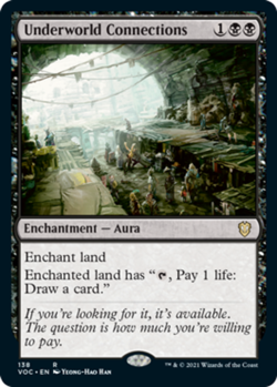 1x Underworld Connections MTG - Commander: Innistrad: Crimson Vow - Light Play - Image 1