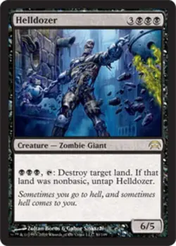1x Helldozer MTG - Planechase (2009) - Moderate Play - Image 1