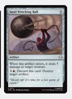 Steel Wrecking Ball (Foil Set) MTG SPM Artifact 5 Damage Destroy Artifact Cycle - Image 2