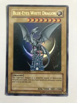 2008 YU-GI-OH! ANNIVERSARY PACK #EN001 BLUE-EYES WHITE DRAGON LP - Image 1