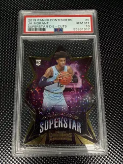 Panini 2019-20 Contenders Rookie PSA 10 Ja Morant Die-Cut Insert #9 Grizzlies - Image 1