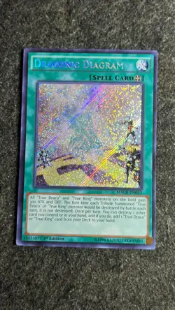 YuGiOh Dragonic Diagram Secret Rare 1st Edition MACR-EN053 NM - Image 1