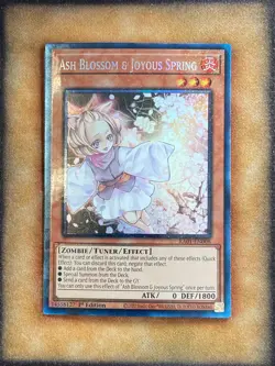 Yugioh Ash Blossom & Joyous Spring RA01-EN008 Prismatic Collector Rare 1st Ed NM - Image 1