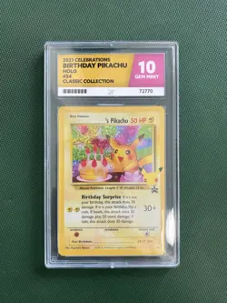 Pokemon TCG Card Birthday Pikachu 24 Ace 10 Celebrations Classic Collection - Image 1
