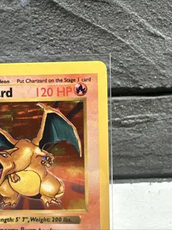 CHARIZARD 1999 Pokemon Base set Unlimited SHADOWLESS #4/102 Holo Rare NM - Image 3