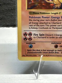 CHARIZARD 1999 Pokemon Base set Unlimited SHADOWLESS #4/102 Holo Rare NM - Image 5
