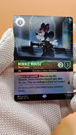 Disney Lorcana Minnie Mouse - Ghost Hunter Epic Foil 220/204 Near Mint - Image 2