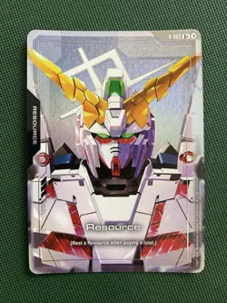 GUNDAM TCG CARD GAME UNICORN GUNDAM RESOURCE R-003 C+ FOIL - Image 1