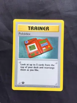 Pokemon Cards: Base Set 1st Edition Uncommon: Pokedex 87/102 - Image 1