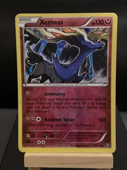Pokemon Card Xerneas 81/114 Reverse Holo Steam Siege Rare Light Played - Image 1