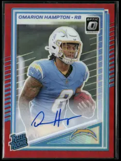 2025 Donruss Optic OMARION HAMPTON #212 Red Prizm Auto /99 - Image 1