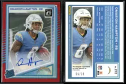 2025 Donruss Optic OMARION HAMPTON #212 Red Prizm Auto /99 - Image 3