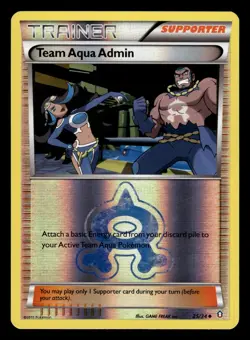 Team Aqua Admin 25/34 Reverse Holo Double Crisis Pokemon Card - Image 1