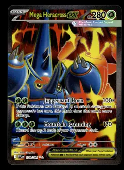 Mega Heracross ex 108/094 Holo Ultra Rare Phantasmal Flames Pokemon Card - Image 2