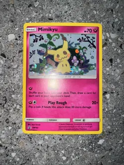 Pokemon TCG Cards Mimikyu SM163 Black Star Promo Holo * SWIRL* NM-M - Image 4