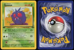 Venonat 63/64 Jungle 1st Edition Common Pokemon Card - NM - Image 3