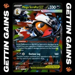 Mega Scrafty ex - 135/217 - Double Rare - Ascended Heroes - Pokemon Card - NM/M - Image 1